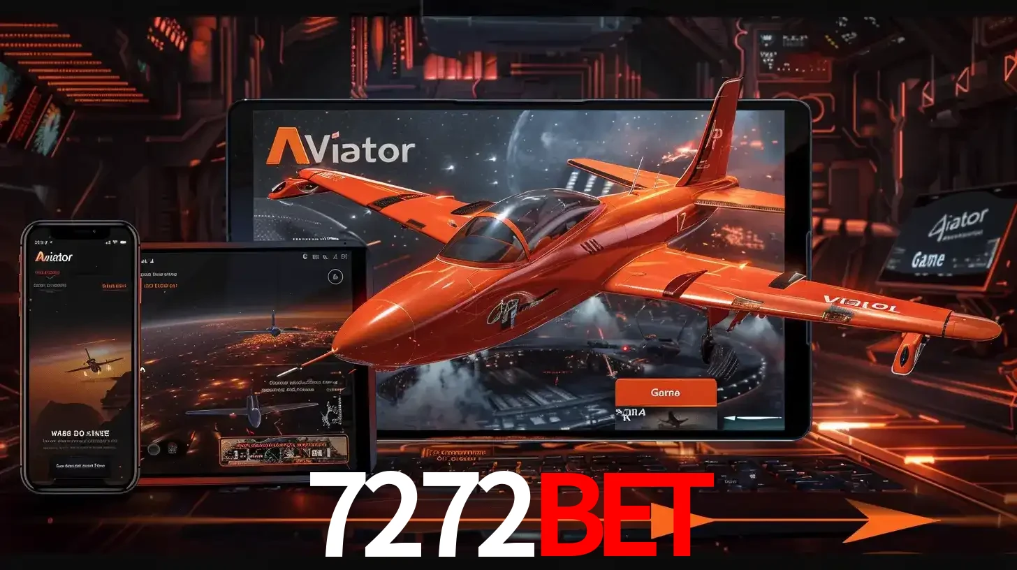 Apresentação tecnológica do jogo Aviator com um avião saindo da tela de um tablet, demonstrando a experiência imersiva em múltiplos dispositivos no 7272bet.