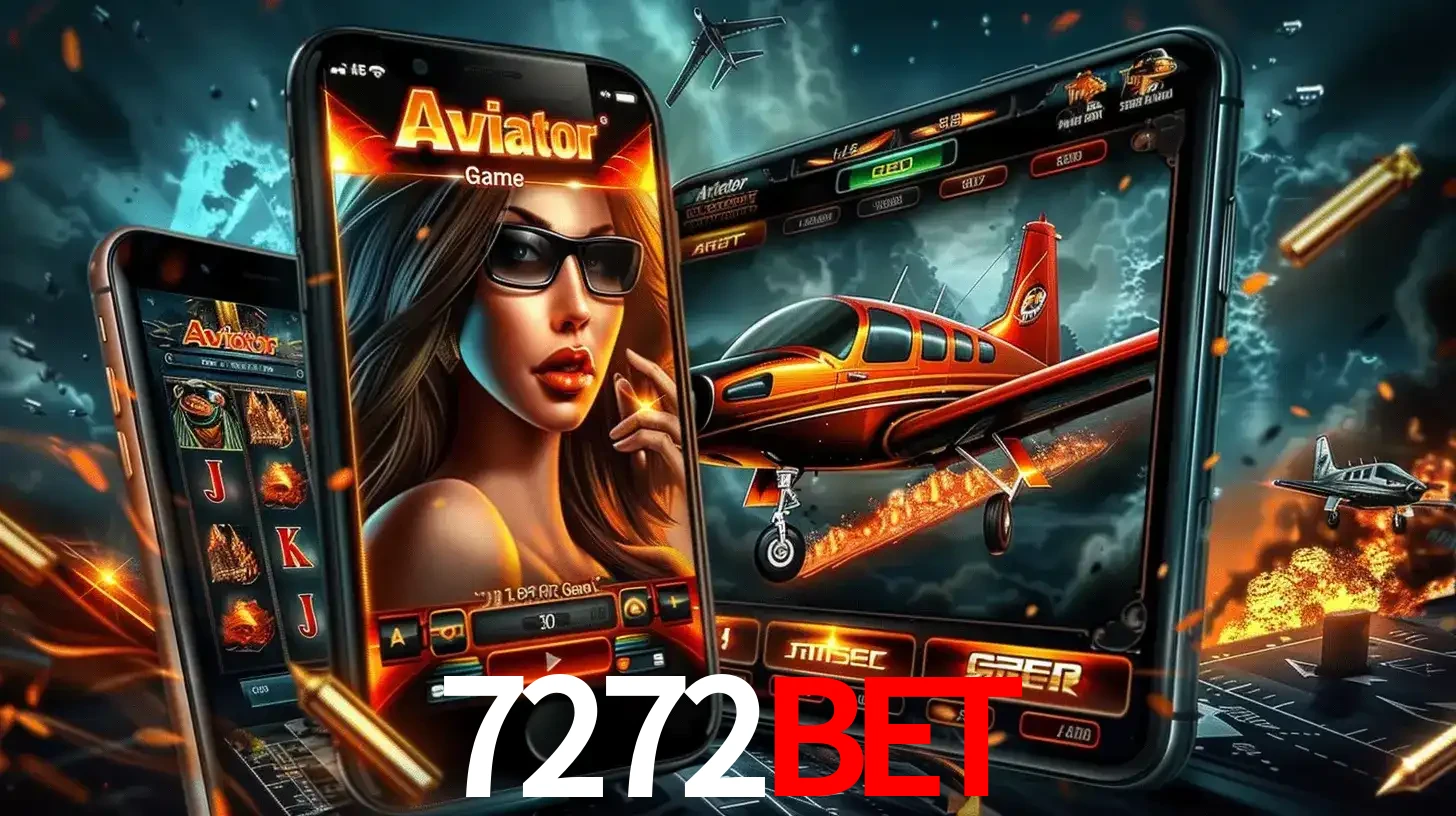 O popular jogo de apostas Aviator exibido em vários celulares e tablets, mostrando a interface emocionante e a ação de voo disponíveis para jogar agora no 7272bet.