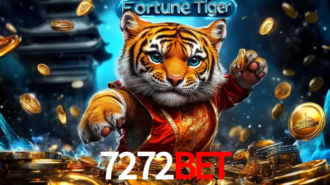 Imagem promocional do jogo de slot Fortune Tiger, com um tigre majestoso em traje tradicional cercado por uma fortuna em moedas de ouro, disponível agora no cassino 7272bet.